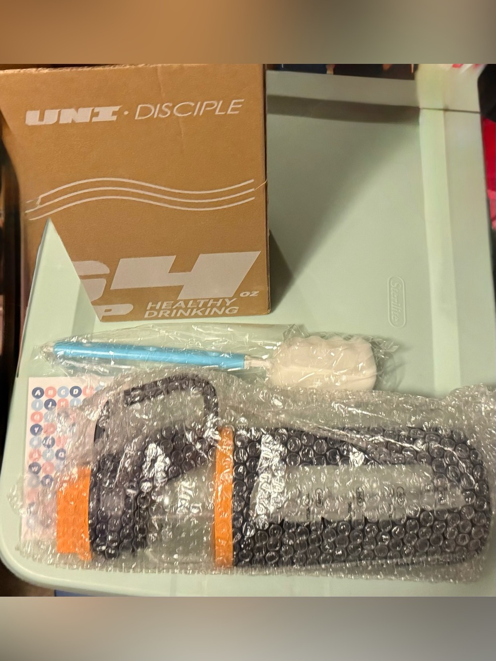 UNI Disciple Black and Orange Travel Thermos - Insulated Handle Bottle